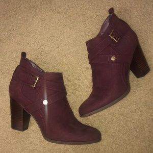 Maroon tommy booties